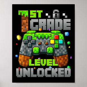 Poster 1ère classe Jeu vidéo déverrouillé Pixel Ck To S