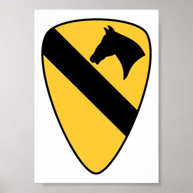 Poster 1ère division de cavalerie Patch Patriotic (Devant)