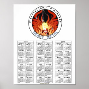Poster 1re BATAILLE 1re MARINES "MÉTAL LOURD"
