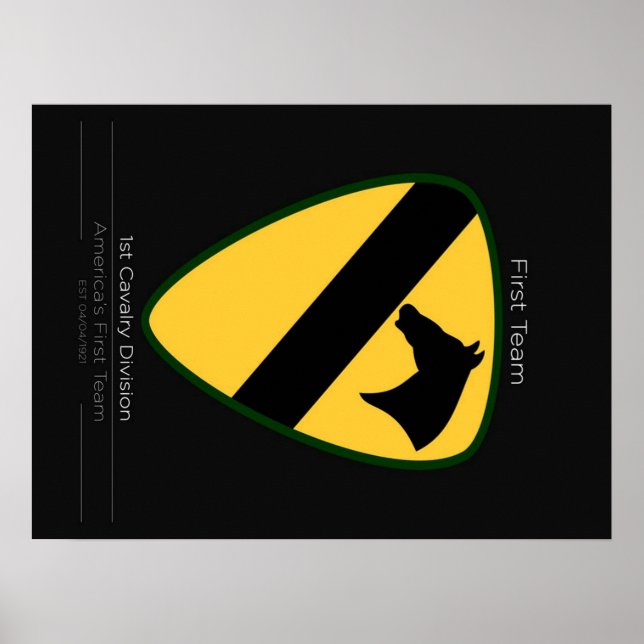 Poster 1re division de cavalerie cool (Devant)