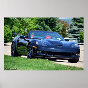 Poster 2013 60e anniversaire C6 Corvette 427 convertible