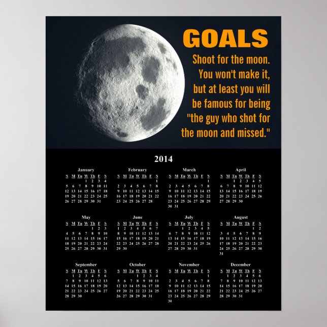 Poster 2014 Démotivation Calendrier Fixation des objectif (Devant)