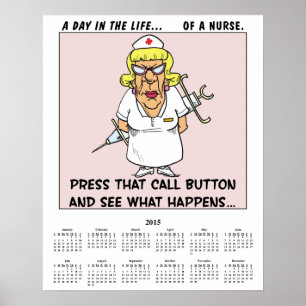 Poster 2015 Calendrier Infirmière en colère