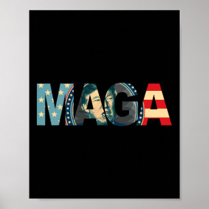Poster 2020 Voted Maga American Drapeau Retro cadeau Vint
