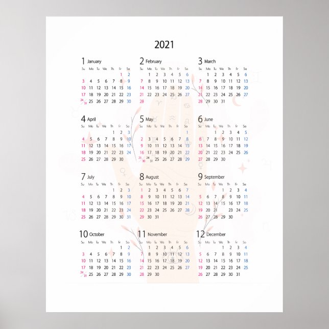 Poster 2021 Bonne année 2021 Bonne année 2021 Bonne année (Devant)