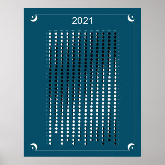 Poster 2021 - Calendrier Lunaire Bleu