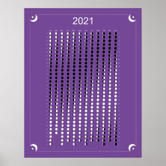 Poster 2021 - Calendrier Lunaire Violet
