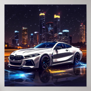 Poster 2022 BMW M850 Sport de luxe Art automobile