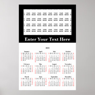 Poster 2023 Créez votre propre calendrier personnalisé av