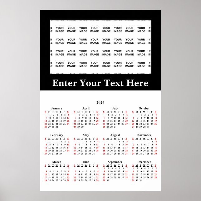 Poster 2024 Créez votre propre calendrier personnalisé d' (Devant)