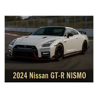 Poster 2024 Nissan GT-R NISMO Performance Japonaise Moder