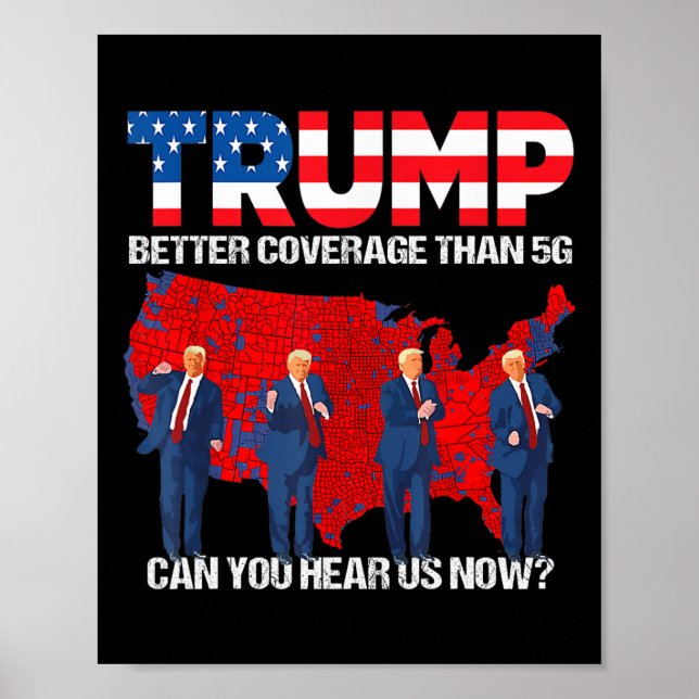 Poster 2024 Trump Meilleure couverture que 5g Pouvez-Vous (Devant)
