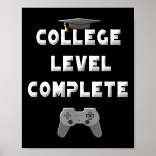 Poster 2025 Niveau collégial Complet Funny Video Gamer Gr