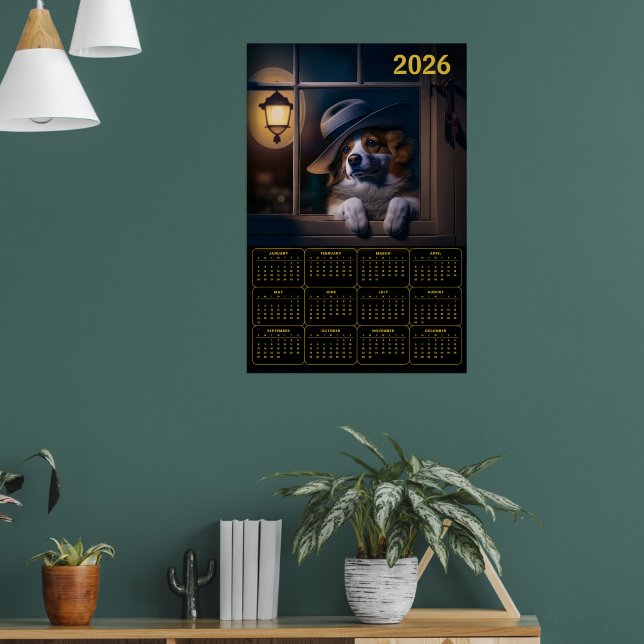 Poster 2026 AI‑Generated Australian Shepherd Calendar  (Salon 1)