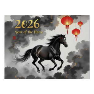 Poster 2026 Année chinoise du cheval