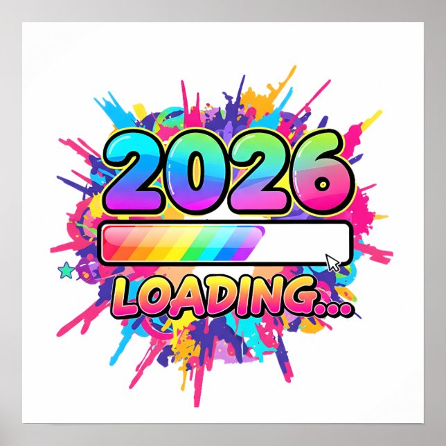 Poster 2026 Loading... Progress Bar Sticker (Devant)