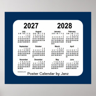 Poster 2027-2028 Police Box Blue School Calendar by Janz
