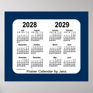 Poster 2028-2029 Police Box Blue School Calendar by Janz