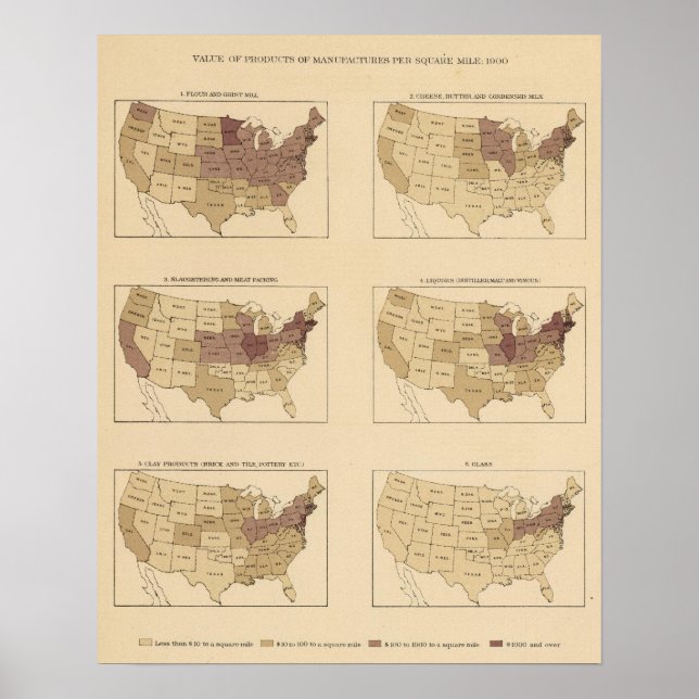 Poster 204 Manufactures/mille² (Devant)