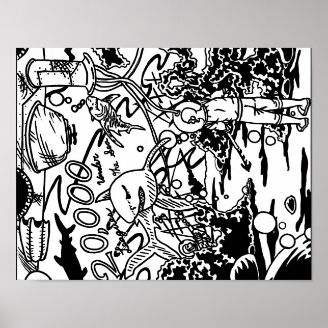 Poster 20 000 lieues sous l'affiche de la mer (Devant)