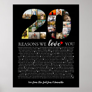 Poster 20 raisons pour lesquelles nous vous aimons photo 