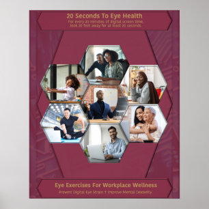 Poster 20 Secondes Pour La Santé Des Yeux
