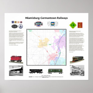 Poster 20" x16", chemins de fer de l'Ohio :