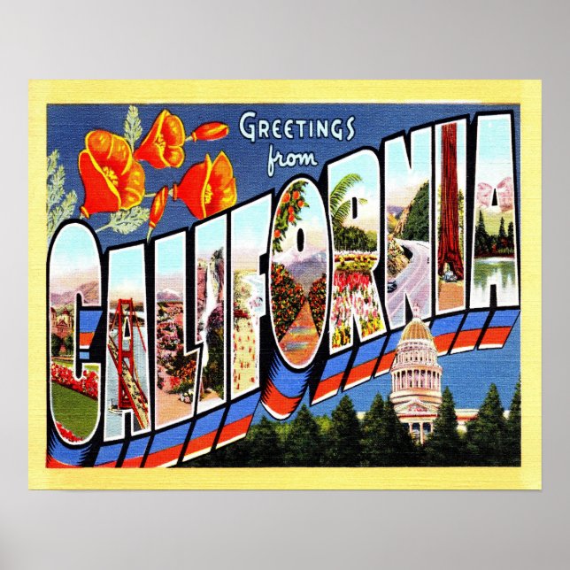 Poster 20 x 16 Salutations de Californie (Devant)