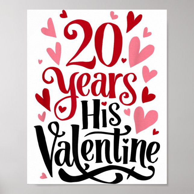 Poster 20 Years His Valentine _ Anniversary Couples Valen (Devant)