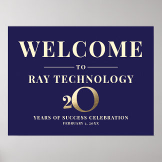 Poster 20e anniversaire d'Affiche de bienvenue