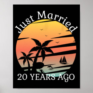 Poster 20ème anniversaire de Mariage Croisière juste mari