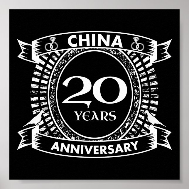Poster 20ème anniversaire du mariage chine (Devant)