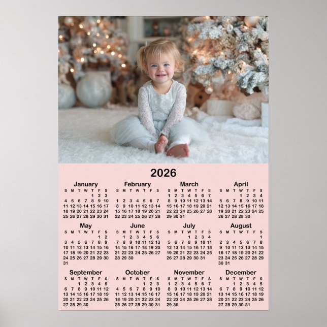 Poster 20x28 Photo Blush 2026 Calendar (Devant)