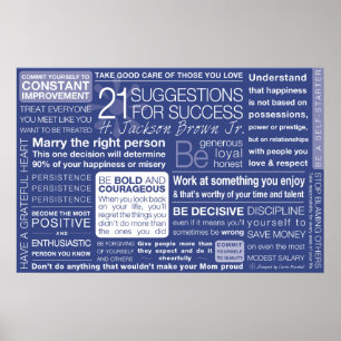 Poster 21 suggestions pour le succès - bleu