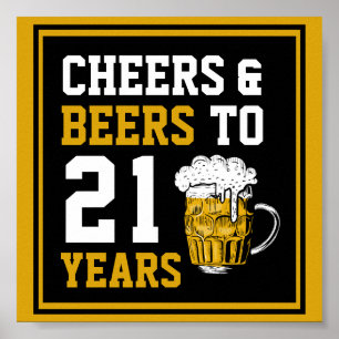 Poster 21e anniversaire Cheers & Bières à 21 ans