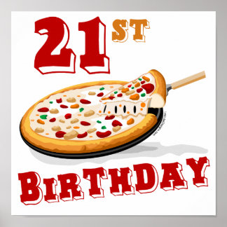 Poster 21e anniversaire Pizza Party
