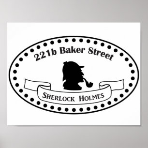 Poster 221b Baker Street Sherlock Holmes BBC TV show Sher