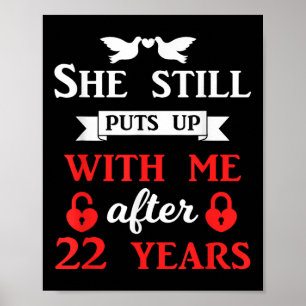 Poster 22 Anniversaire Mariage Famille Mari Femme M