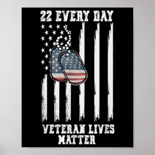 Poster 22 Chaque jour, un vétéran perd la vie, Sensibilis