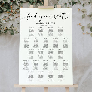 Poster 22 Tables Trouvez Votre Place Plan de Table
