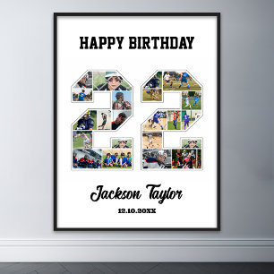 Poster 22e anniversaire Numéro 22 Collage photo