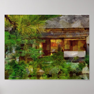 Poster 241 Japonais Maison de thé Visiteur