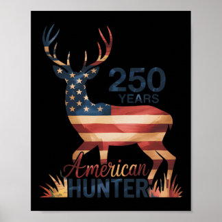 Poster 250 Ans 1776-2026 250e Anniversaire Chasse