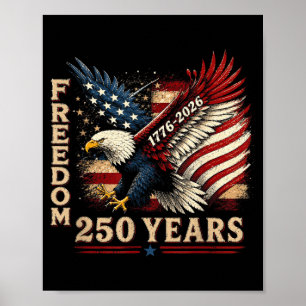 Poster 250 Ans 1776 2026 Anniversaire Aigle Drapeau Usa 4