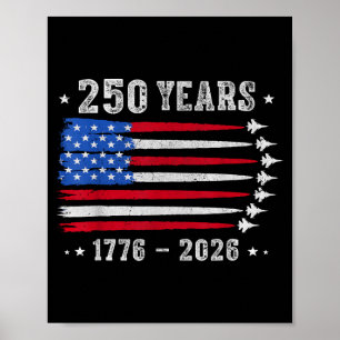 Poster 250 Ans 1776 2026 Anniversaire USA pour Hommes Fem