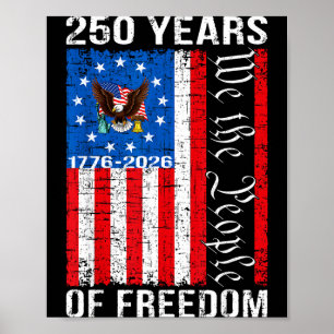 Poster 250 ans anniversaire américain 250e drapeau États-
