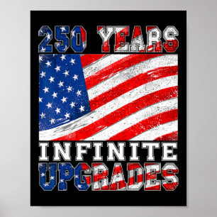 Poster 250 Ans Anniversaire Amérique 1776-2026 Indépendan