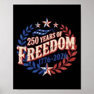 Poster 250 Ans d'Amérique Anniversaire 250e Indépendance