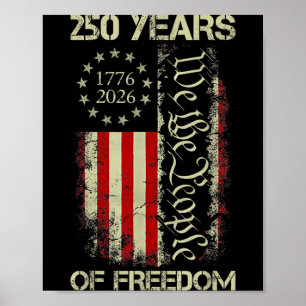 Poster 250 Ans de Liberté 1776-2026 250e Anniversaire USA