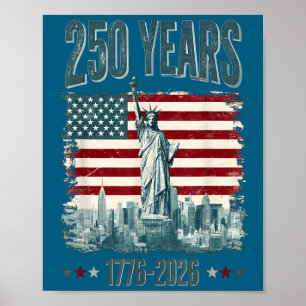 Poster 250 ans d'indépendance 250e anniversaire 25 juille